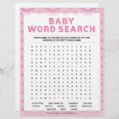 Baby Word Search [Luxe Lace [Roze]] Briefhoofd (Voorkant / Achterkant)