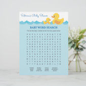 Baby Word Search Rubber Duck Baby shower Game (Staand voorkant)