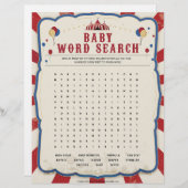 Baby Word Zoeken [Circus Theme] Briefhoofd (Voorkant / Achterkant)