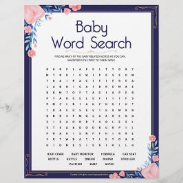 Baby Word Zoeken [Floral Lijst] Briefhoofd