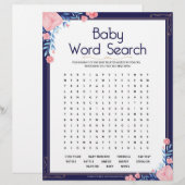Baby Word Zoeken [Floral Lijst] Briefhoofd (Voorkant / Achterkant)