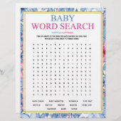 Baby Word Zoeken [Floral Waterverven] Briefhoofd (Voorkant / Achterkant)