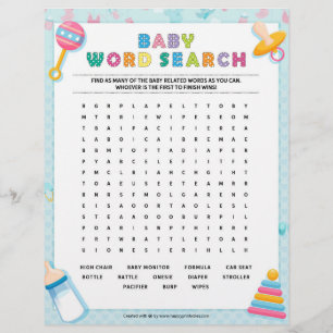 Baby Word-zoekopdracht [Baby blauw] Briefhoofd