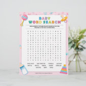 Baby Word-zoekopdracht [Baby roze] Briefhoofd (Staand voorkant)