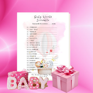 Baby Words Scramble Game Baby Dieren Safari