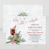 Baby wordt buiten virtueel Baby shower via e-mail  Kaart (Voorkant / Achterkant)