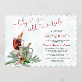 Baby wordt buiten virtueel Baby shower via e-mail  Kaart