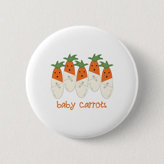 Baby wortelen ronde button 5,7 cm (Voorkant)