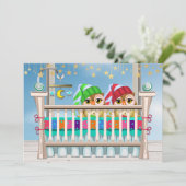 Baby x 2 Lucky You! uitnodiging voor tweeling (Staand voorkant)