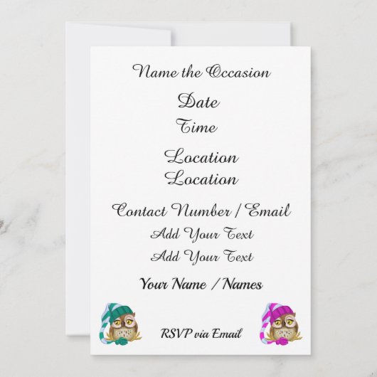 Baby x 2 Lucky You! uitnodiging voor tweeling (Achterkant)