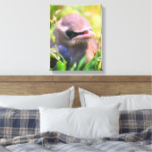 Baby Yellow Cedar Waxwing jonge vogel Canvas Afdruk (Insitu (Slaapkamer))