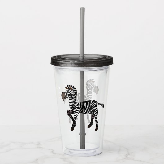 Baby Zebra Acryl Tumbler Drinkbeker (Voorkant)