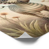 Baby Zebra Afrikaans Dier | Zebra Muurprint Poster (Hoek)