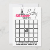 Baby Zebra, Baby shower Bingo (Voorkant)