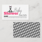 Baby Zebra, Baby shower luierspoeling Informatiekaartje (Voorkant / Achterkant)