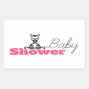 Baby Zebra, Baby shower Rechthoekige Sticker