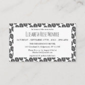 Baby Zebra, Baby shower Ticket Informatiekaartje (Achterkant)