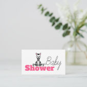 Baby Zebra, Baby shower Ticket Informatiekaartje (Staand voorkant)