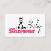 Baby Zebra, Baby shower Ticket Informatiekaartje (Voorkant)