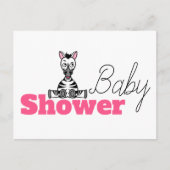 Baby Zebra, Baby shower uitnodiging (Voorkant)