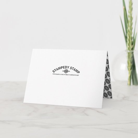 Baby Zebra, Baby shower uitnodiging (Achterkant)