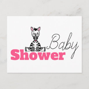 Baby Zebra, Baby shower uitnodiging Briefkaart