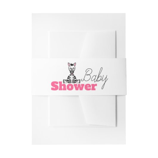 Baby Zebra, Baby shower Uitnodigingen Wikkel (Voorkant Voorbeeld)
