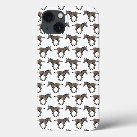 Baby Zebra Frenzy iPad Hoes (Wit) (Achterkant)