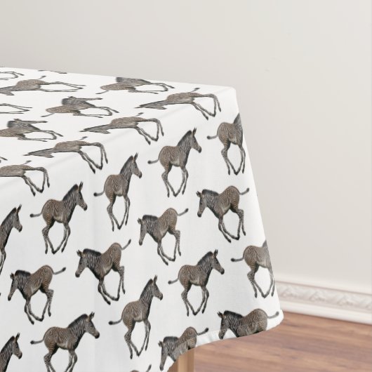 Baby Zebra Frenzy Tafelkleed (Wit) (Voorbeeld)