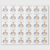 Baby Zebra Giraffe en tijger Cadeaupapier (Vlak)