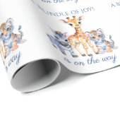 Baby Zebra Giraffe en tijger Cadeaupapier (Rol Hoek)