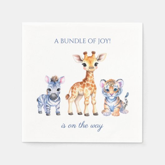 Baby Zebra Giraffe en tijger Servet (Voorkant)