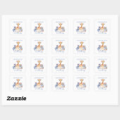 Baby Zebra Giraffe en tijger Vierkante Sticker (Vel)