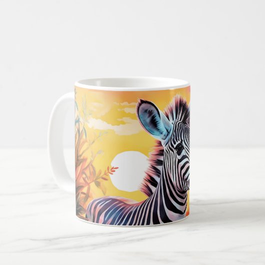Baby Zebra Goedemorgen Keramische Mok (Voorkant links)