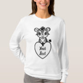 Baby Zebra Heart met uw aangepaste bericht T-shirt (Voorkant)
