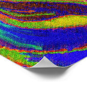 baby zebra in tekenkleuren poster (Hoek)