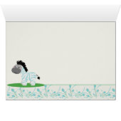 Baby Zebra ingevuld Bedankt voor je creditcard (Binenzijde Horizontaal (Onderkant))