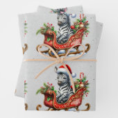 Baby Zebra Kerst Kinder Inpakpapier Vel (In situ)