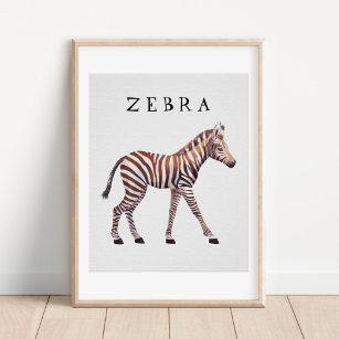 Baby Zebra Kinder Poster tekenen