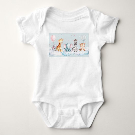 Baby Zebra met al zijn vrienden Romper (Voorkant)