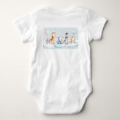 Baby Zebra met al zijn vrienden Romper (Achterkant)