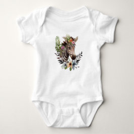 Baby Zebra met Bloemenkrans Romper