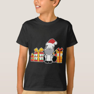 Baby Zebra met Cadeaus - Schattigee Kerst Zebra T-shirt