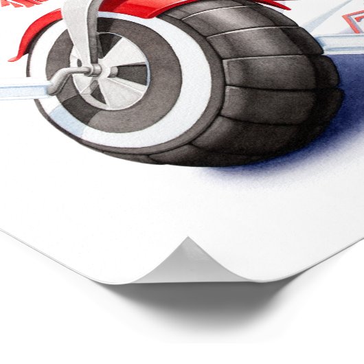 Baby Zebra Rodydriewielers — Nursery Print (Hoek)