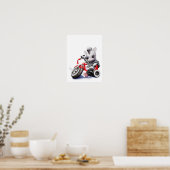 Baby Zebra Rodydriewielers — Nursery Print (Keuken)