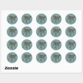 Baby Zebra Ronde Sticker (Vel)