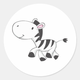 Baby Zebra Ronde Sticker