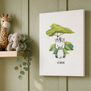 Baby Zebra Safari Canvas Print