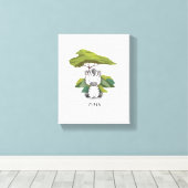 Baby Zebra Safari Canvas Print (Insitu (Houten vloer))