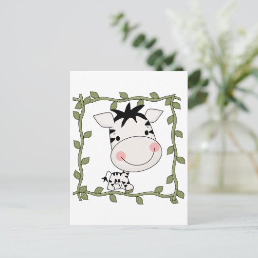 Baby Zebra-T-shirts en cadeautjes Briefkaart (Staand voorkant)